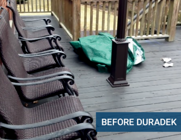 Duradek project - before Lakeview Deck & Rail