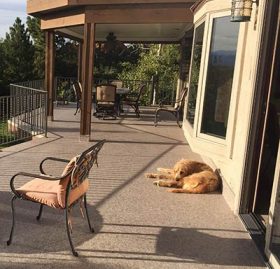 Duradek decking is cool on paws and pet friendly